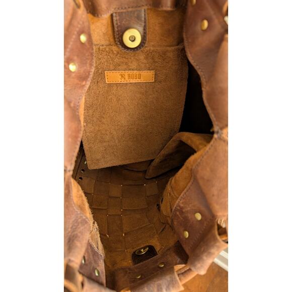 Hobo Brand Leather Handbag with gold studs - Picture 11 of 16